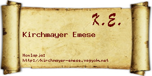 Kirchmayer Emese névjegykártya